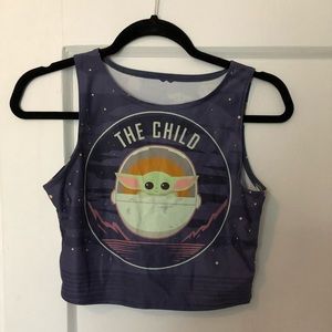 Blackmilk Baby Yoda crop top size Medium